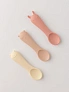 Edda ложка детская набор 3 штуки силикон Пудра - фото 7