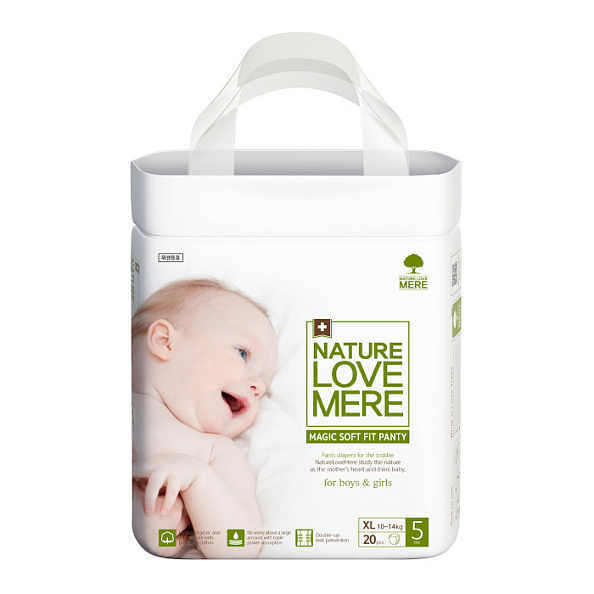 Nature love mere трусики-подгузники XL супер мягкие 20 штук Magic Soft 10-14 кг - фото  1