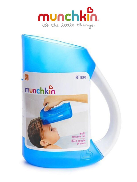 Munchkin ковшик для купания мягкий голубой - фото  7
