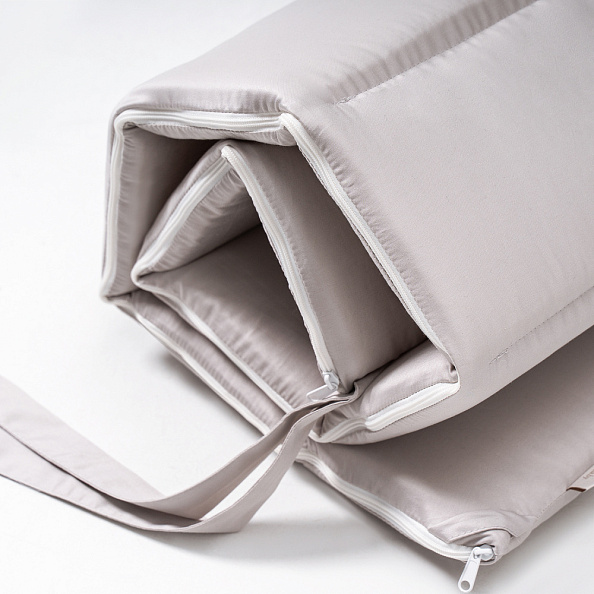 Perina защита для детской кроватки (фенс-бортик) "Sateen Collection" (жемчужно-серый) - фото  6