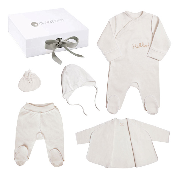 OLANT BABY набор для новорожденного из 5 предметов Hello! - фото  1