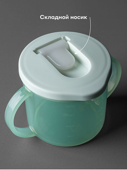 Tommee Tippee поильник, обучающая чашка с носиком и ручками, 190 мл, 4 м+, зеленый - фото  5