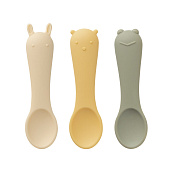 Edda ложка детская набор 3 штуки силикон Шалфей