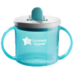 Tommee Tippee чашка-непроливайка первая 190 мл.с 4 мес., голубой NEW