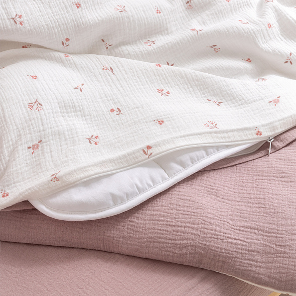 Perina комплект постельного белья Muslin Лето розовое/Мокко 3 предмета - фото  7