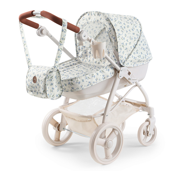 Happy Baby коляска для кукол Эшли (Ashley) синие цветы / blue flowers - фото  11