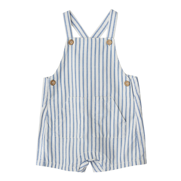 Babybu комбинезон на лямках NAUTICAL STRIPE 100% органический хлопок цвет синий - фото  1