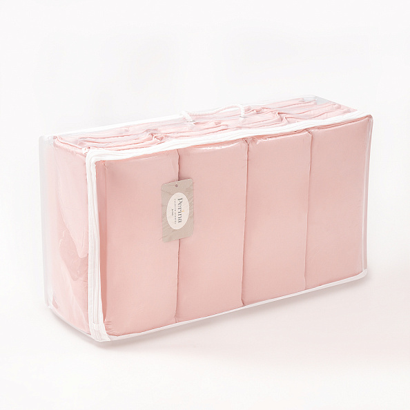 Perina защита для детской кроватки (фенс-бортик) "Sateen Collection" (розовый) - фото  13