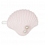 Milledeux Заколка-зажим "Ракушка" с жемчужинами, коллекция "Glam", светло-розовая