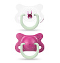 Suavinex набор пустышек 4 месяца+ до 18 месяцев физиологическая силиконовая соска Night & Day - фото 1