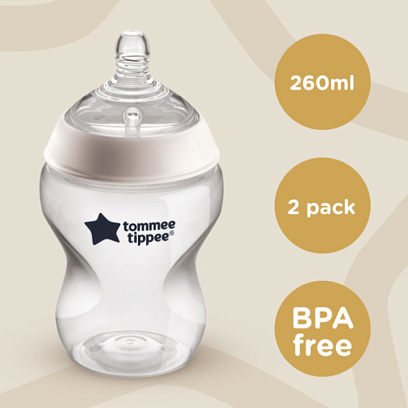 Tommee Tippee бутылочка для кормления Closer to nature, 260 мл., 0+, 6 шт. - фото  8