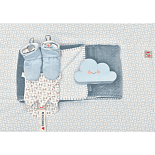 Lodger чехол на матрасик для пеленания Scandinavian Flannel Mist