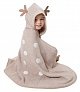 Cuddledry накидка с капюшоном для малышей оленёнок 65х125