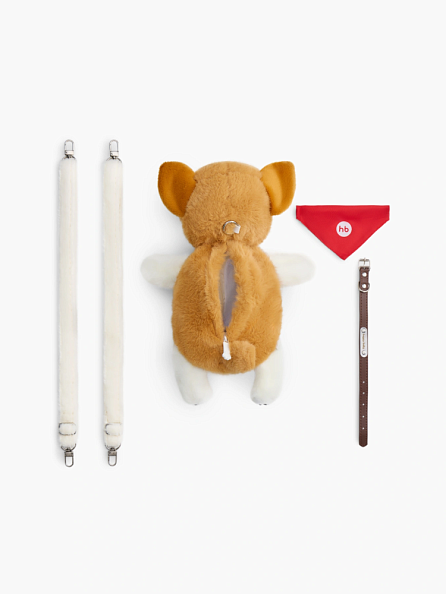 Happy Baby игрушка мягкая собака, рюкзак детский Persik - фото  4