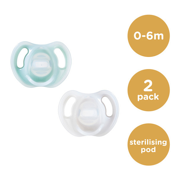 Tommee Tippee соска-пустышка силиконовая Ultra-Light, 0-6 мес., 2 шт. - фото  10