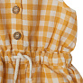 Babybu комбинезон без рукавов PINEAPPLE GINGHAM 70% органический хлопок 30% лен цвет желтый - фото 3