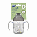 Chicco поильник 6 месяцев+ Training Cup 200 мл серый