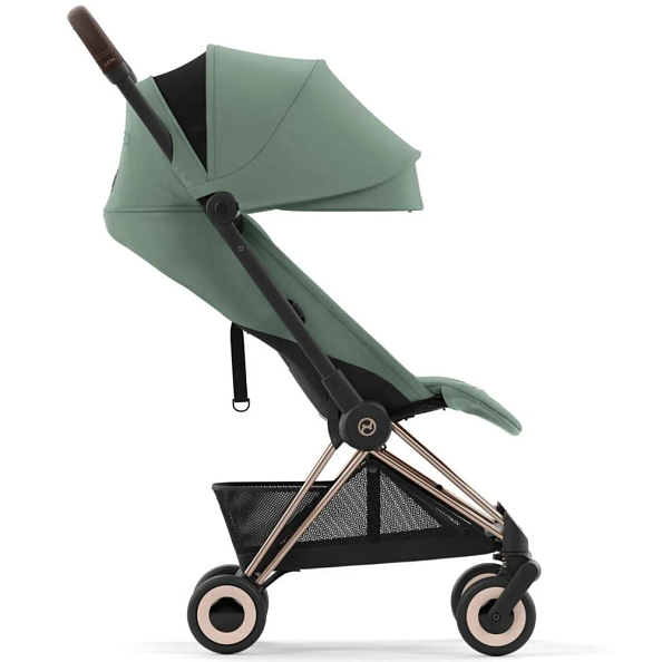 Cybex Коляска Coya Rosegold Leaf Green с дождевиком и бампером - фото  8