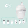 Olababy бутылочка для кормления из силикона 240 мл цвет небо - фото 6