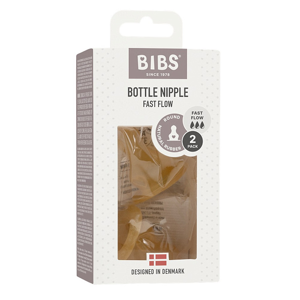 BIBS соски для бутылочки быстрый поток, 2 штуки - фото  3