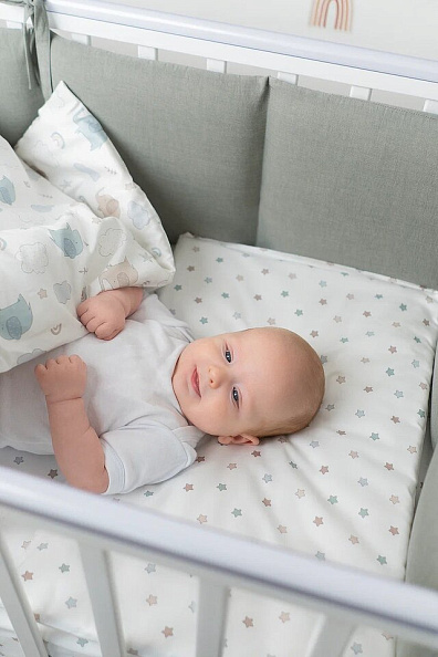 Perina комплект постельных принадлежностей для детей "Fancy" (голубые слоники) 3 предмета - фото  5