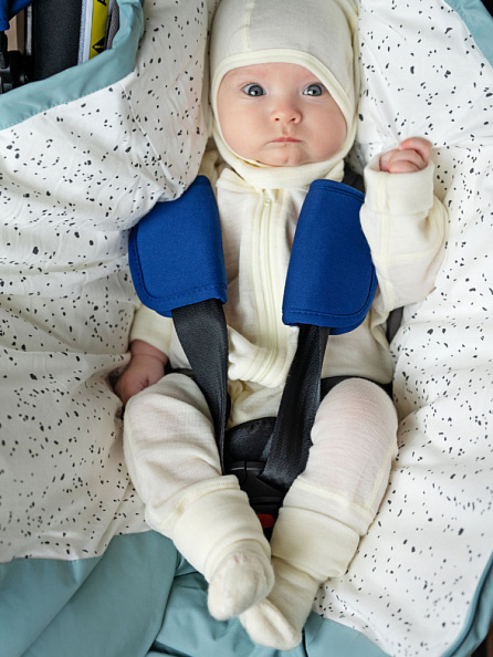 OLANT BABY комбинезон шерсть 100%, термобелье, на молнии, без следа, молочный - фото  6