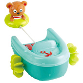 Hape игрушка для купания Мишка на тюбинге