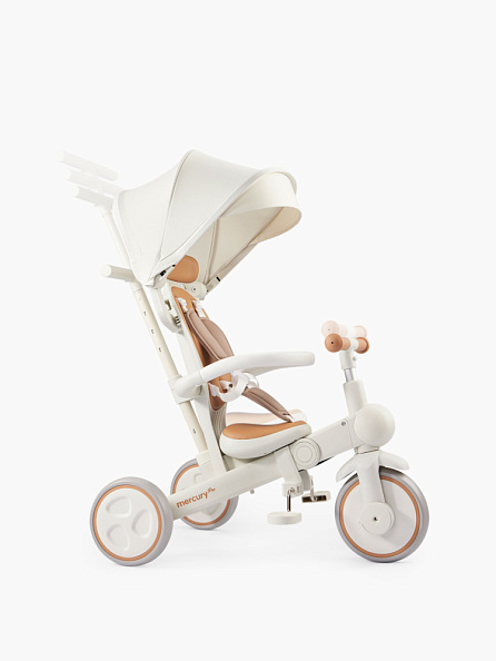 Happy Baby велосипед складной трёхколёсный Mercury Pro, milky - фото  7