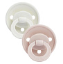 Elodie пустышка 0-6 мес. Retro Binky Bundle латексная 2 шт. - Powder Pink  - фото 1