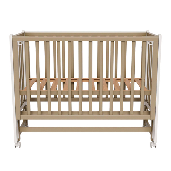 OLANT BABY кровать с маятником Bliss кашемир/белый - фото  1