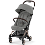 Cybex Коляска Coya Rosegold Mirage Grey с дождевиком и бампером - фото 1