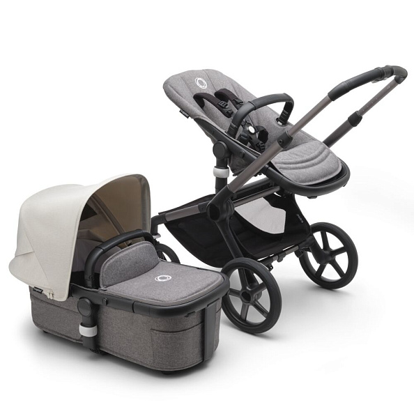 Bugaboo Fox5 коляска 2 в 1 Graphite/ Grey Melange / Misty White - фото  3