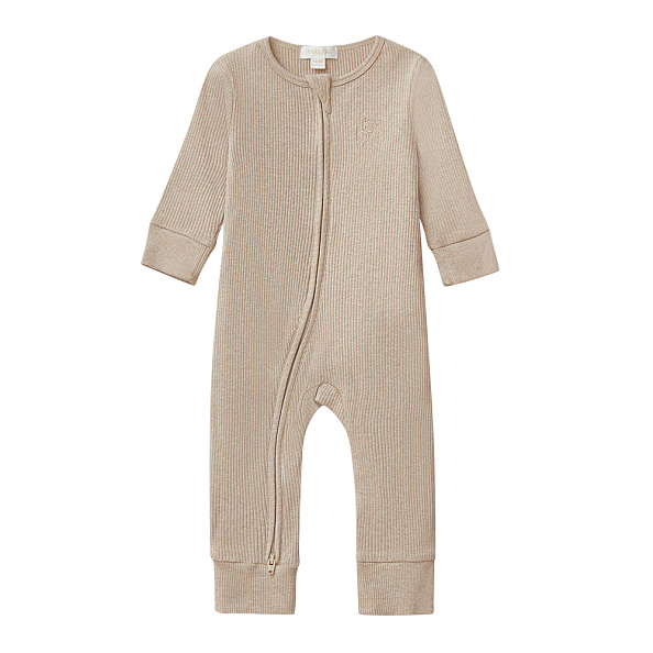 Babybu комбинезон на молнии Biscuit Melange 100% органический хлопок - фото  1