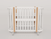 OLANT BABY кровать-трансформер с маятником Vila белый/бук