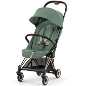 Cybex Коляска Coya Rosegold Leaf Green с дождевиком и бампером