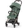Cybex Коляска Coya Rosegold Leaf Green с дождевиком и бампером - фото 1