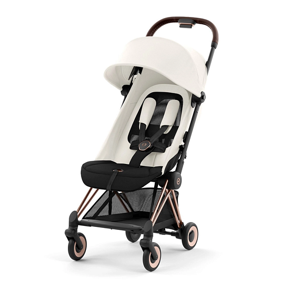 Cybex Коляска Coya Rosegold Off White с дождевиком и бампером - фото  2