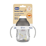 Chicco поильник 12 месяцев+ Perfect Cup 360, 200 мл серый