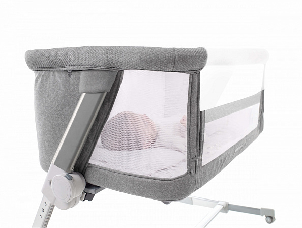 JANE кровать приставная 0+ с комплектом постельного белья Baby Side, Vichy Pearl - фото  9