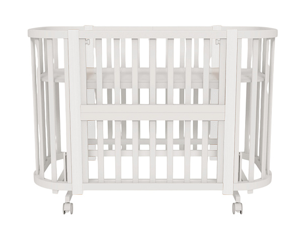 OLANT BABY кровать-трансформер с маятником Vila белый - фото  1