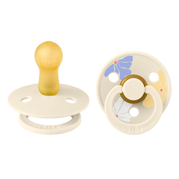 BIBS набор пустышек латексных Studio Colour, 2 штуки Morning Bloom/Ivory - фото  3