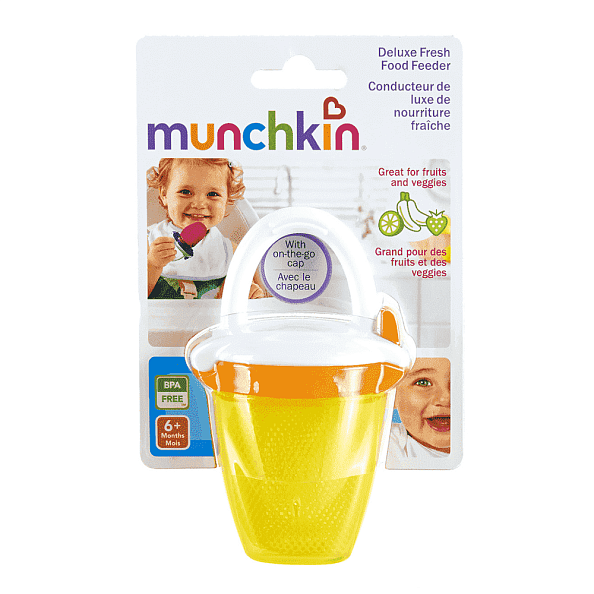 Munchkin ниблер  для первого прикорма сетка Fresh Feeder +™ жёлтый с 6 мес. - фото  5
