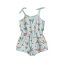 Babybu комбинезон на завязках BUTTERFLY PRINT 100% органический хлопок цвет голубой - фото 1