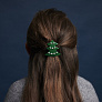 Milledeux Заколка-зажим &quot;Рождественская ёлка&quot; c жемчугом коллекция &quot;Glam Collection&quot;, зеленая