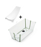 Stokke® Flexi Bath® cкладная ванночка с горкой Transparent Green - фото 5