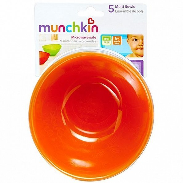 Munchkin набор детских цветных мисок 5шт. 6+