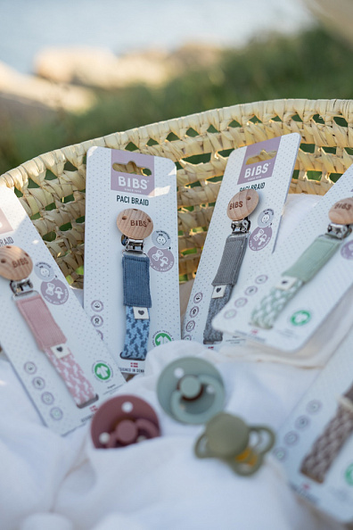 BIBS держатель для пустышки Paci Braid, Petrol/Baby Blue - фото  3