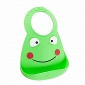 Make My Day Детский нагрудник, зеленый Frog