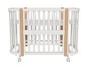 OLANT BABY кровать-трансформер с маятником Vila белый/бук