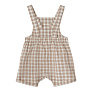 Babybu комбинезон на лямках GINGER GINGHAM 70% органический хлопок 30% лен цвет бежевый - фото 2